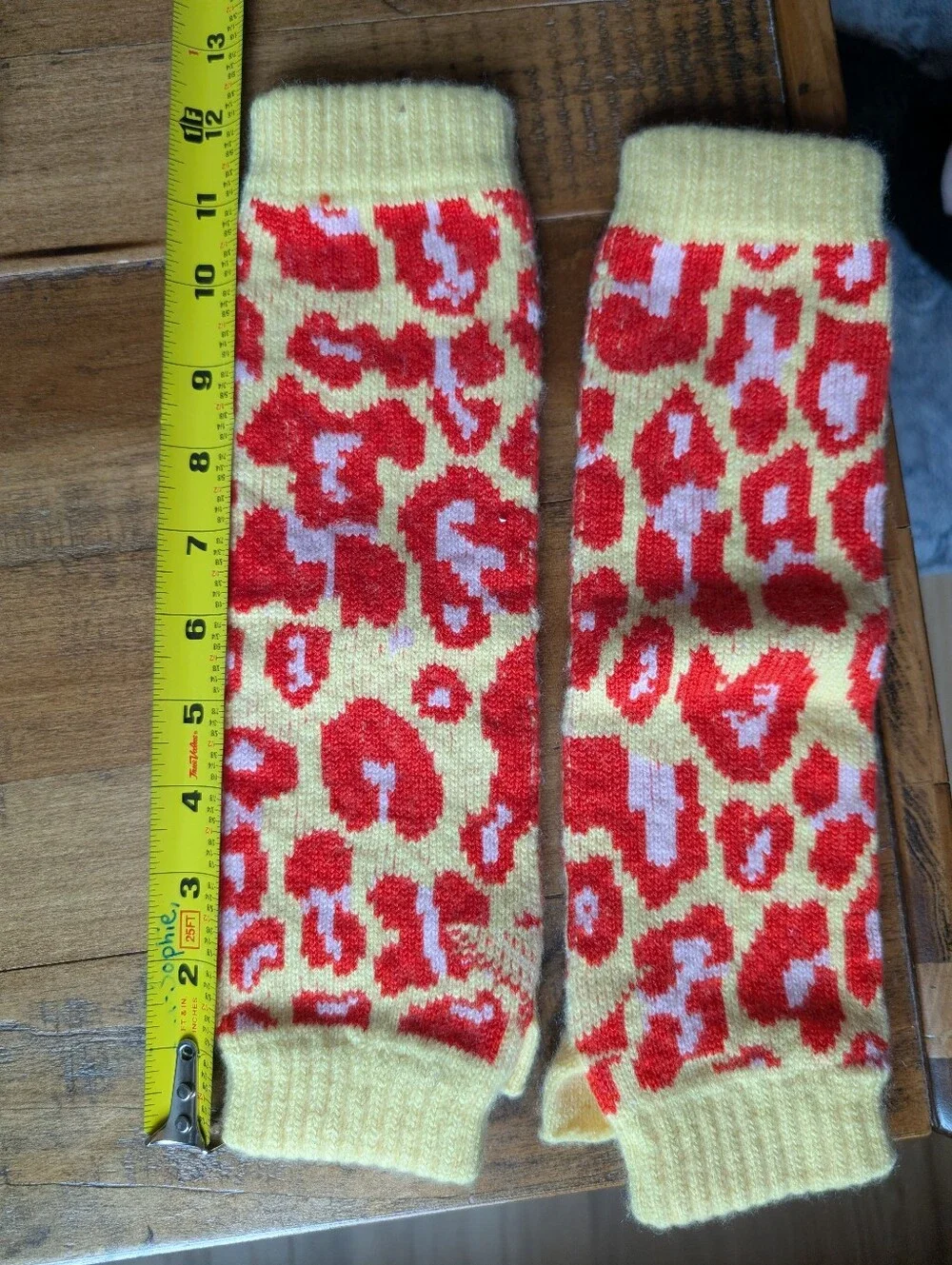 Christopher Kane Leopard Print Cashmere Fingerless Gloves - Like New